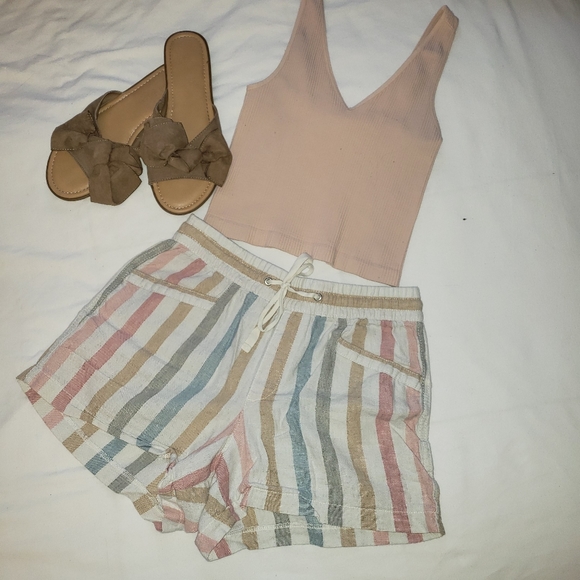 GAP Pants - GAP Striped Linen Shorts